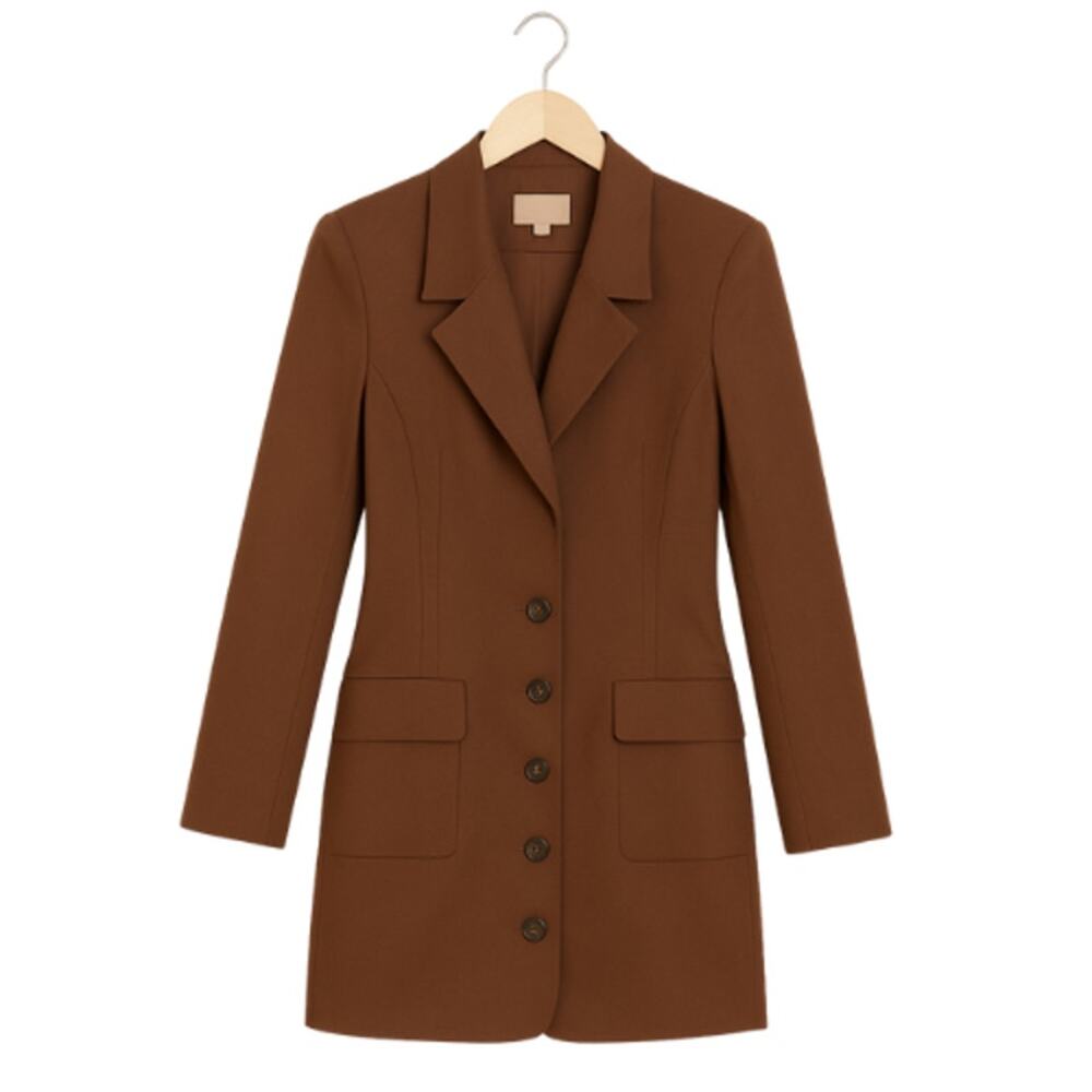 Camila Coelho Stanton Blazer Dress in Chocolate Brown – EUC Size Small - Picture 3 of 4